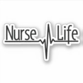 Autocollant Nurse Life - EKG (Devant)