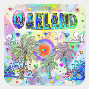 Autocollant Oakland Deep Dream