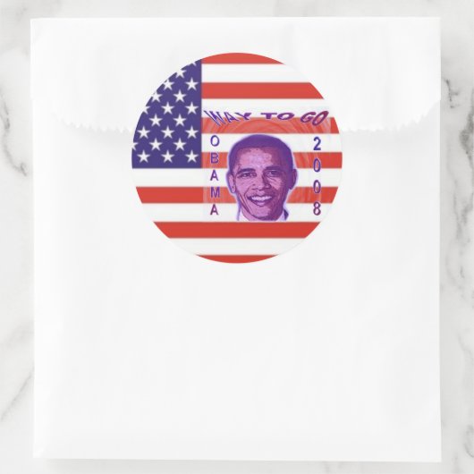 Autocollant OBAMA 2008 (Sac)
