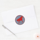 Autocollant occidental Cheval rouge sur Denim Impr (Enveloppe)