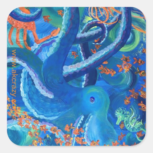 Autocollant octopacifica (Devant)