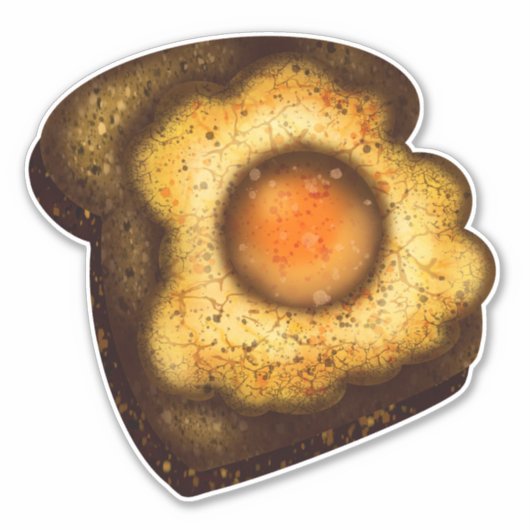 Autocollant Œufs sur Toast (Devant)