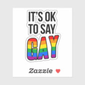 Autocollant Ok to Say Gay (Feuille)