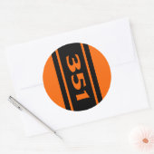 Autocollant Orange Black Race Stripes 351 (Enveloppe)