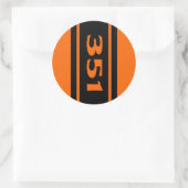 Autocollant Orange Black Race Stripes 351 (Sac)