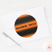 Autocollant Orange Black Race Stripes Boss 302 (Enveloppe)