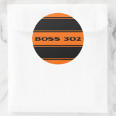 Autocollant Orange Black Race Stripes Boss 302 (Sac)