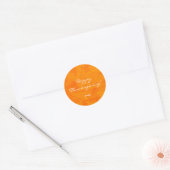 Autocollant orange d'Action de grâce de feuilles d (Enveloppe)