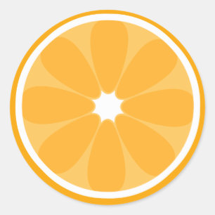 Autocollant orange de tranche