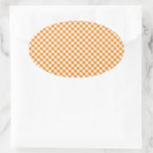 Autocollant orange En vichy Arrière - plan Oval (Sac)