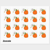 Autocollant Orange Halloween Citrouille Gold Stars (Feuille)