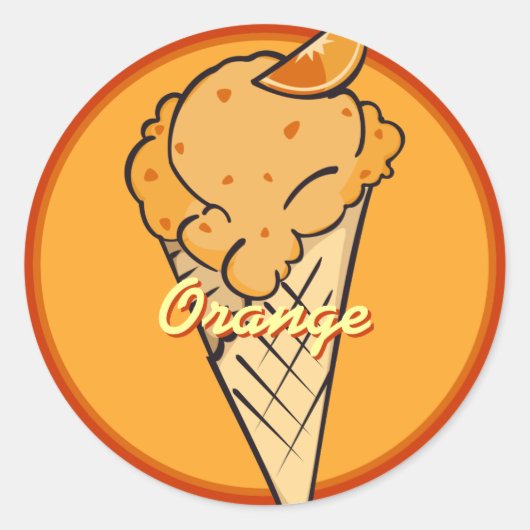 Autocollant orange Icecream (Devant)