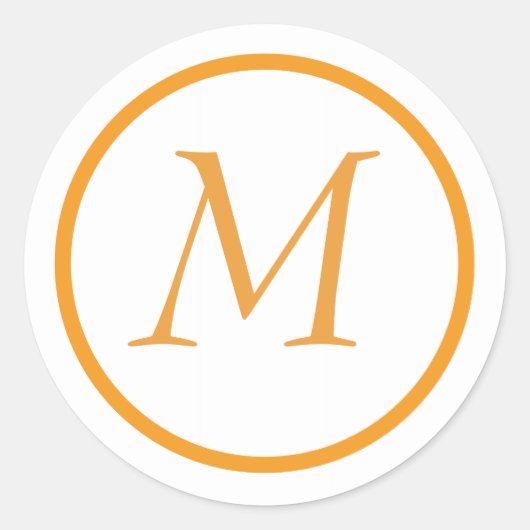 Autocollant orange monogramme (Devant)