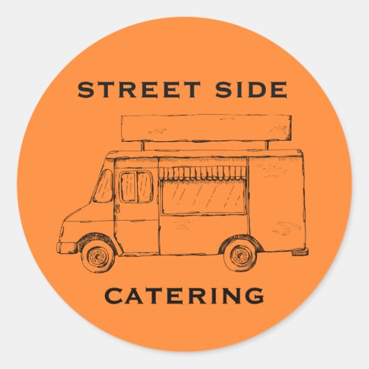 Autocollant Orange Personnalisé (Devant)