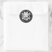 Autocollant ORBS 1,5 pouce W/B 003 (Sac)