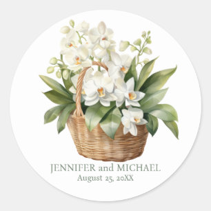 Autocollant Orchidées Blanches