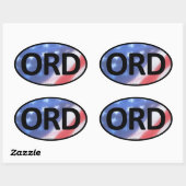 Autocollant ORD Oval (Feuille)