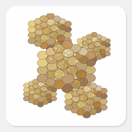 Autocollant original Gold SPARKLE impression (Devant)