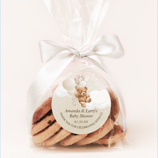 Autocollant Ourson avec Ballons