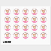 Autocollant Ourson Bébé Mignon (Rose) (Feuille)