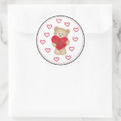 Autocollant Ourson en peluche JE T'AIME (Sac)