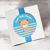 Autocollant Ourson Mignon Bébé (fond bleu)