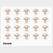 Autocollant Ourson Mignon (fond blanc) (Feuille)
