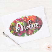 Autocollant Oval Aloha Haku Lei (Enveloppe)
