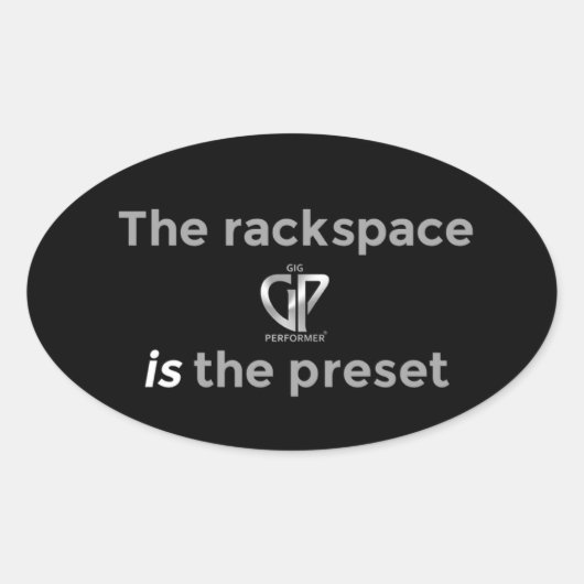 Autocollant Oval GP Rackspace (Devant)