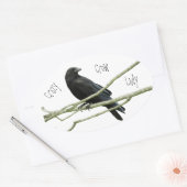 Autocollant Oval Lady Crazy Crow (Enveloppe)