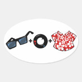 Autocollant Oval PB Math (Devant)