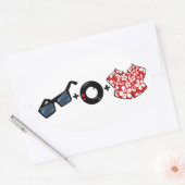 Autocollant Oval PB Math (Enveloppe)