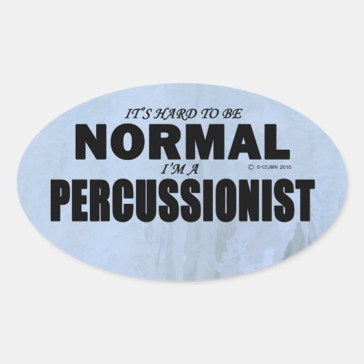 Autocollant Oval Percussionniste Normal (Devant)