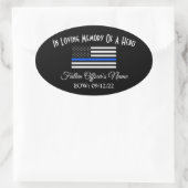 AUTOCOLLANT OVAL POUR PARE-CHOCS À LA MÉMOIRE D'UN (Sac)