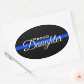 AUTOCOLLANT OVAL POUR PARE-CHOCS FILLE FIÈRE AGENT (Enveloppe)