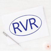 Autocollant Oval RVR River (Enveloppe)