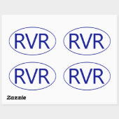 Autocollant Oval RVR River (Feuille)