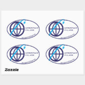 Autocollant ovale (Feuille)