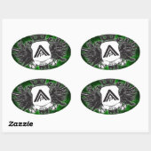 Autocollant ovale (Feuille)