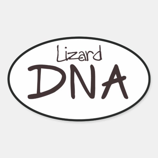 Autocollant ovale à ADN Lizard (Devant)