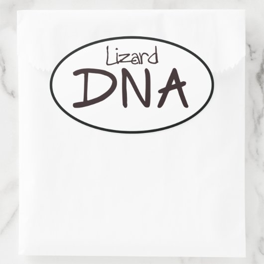 Autocollant ovale à ADN Lizard (Sac)