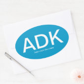 Autocollant Ovale Adirondack Mountains ADK (Enveloppe)