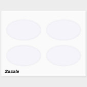 Autocollant ovale blanc fantôme (Feuille)