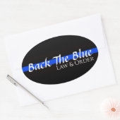 AUTOCOLLANT OVALE BLEU DE SOUTIEN (Enveloppe)