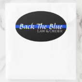 AUTOCOLLANT OVALE BLEU DE SOUTIEN (Sac)