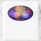 Autocollant ovale Bonne Année (Sac)