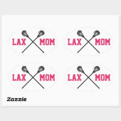 Autocollant ovale CKL "Lax Mom" (Feuille)
