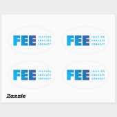 Autocollant ovale - Customisé (Feuille)