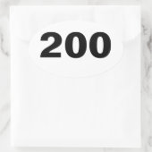 Autocollant ovale de 200 milles (Sac)