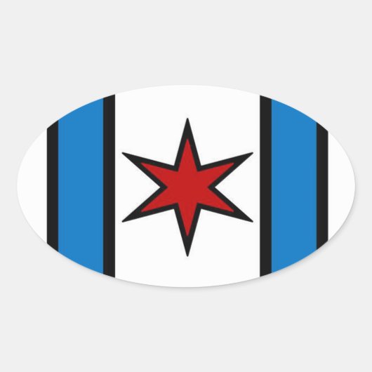 Autocollant ovale de bouclier moderne (Devant)